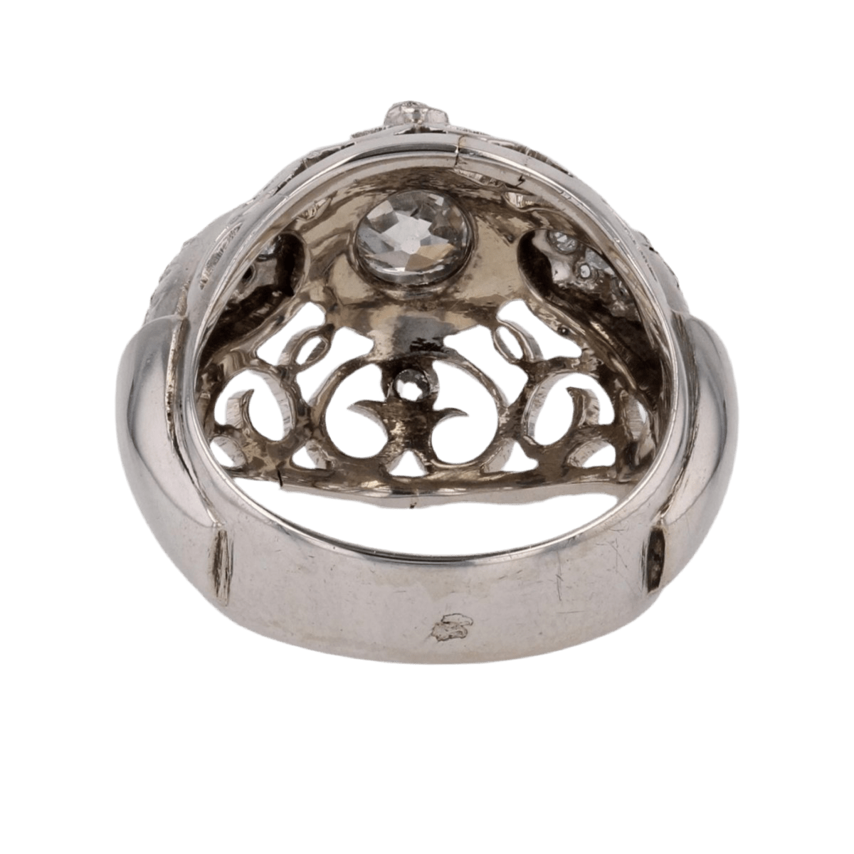 Bague Dôme en or blanc et diamants - Castafiore