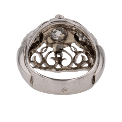 Bague Dôme en or blanc et diamants - Castafiore