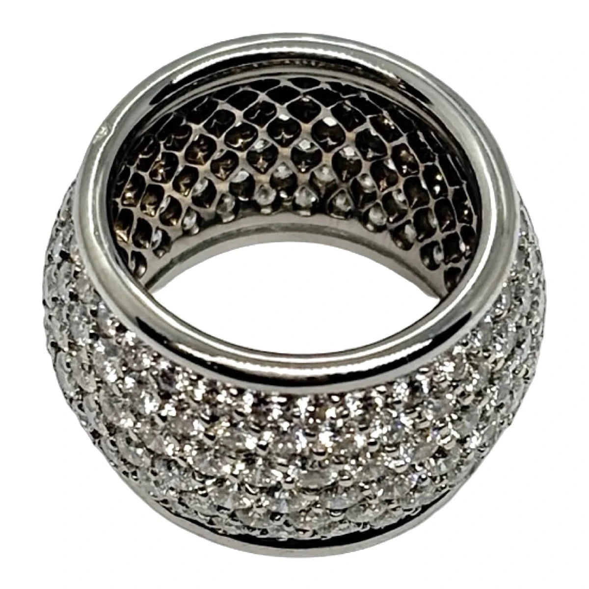 Bague Dôme en or blanc et diamants - Castafiore