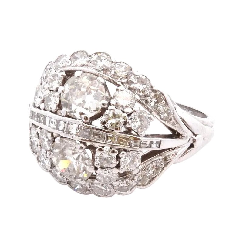 Bague Dôme en or blanc et diamants - Castafiore