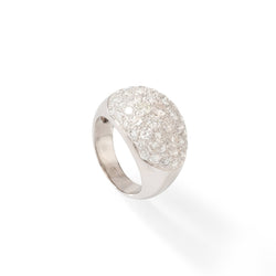 Bague Dôme en or blanc et diamants - Castafiore