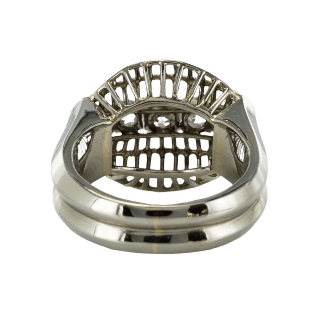 Bague Dôme en or blanc et diamants - Castafiore