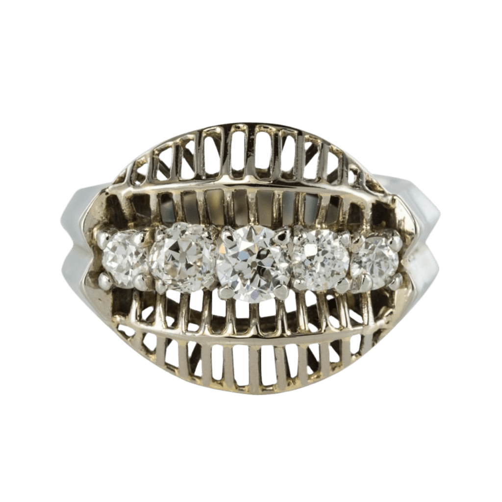 Bague Dôme en or blanc et diamants - Castafiore