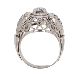 Bague Dôme en or blanc et diamants - Castafiore