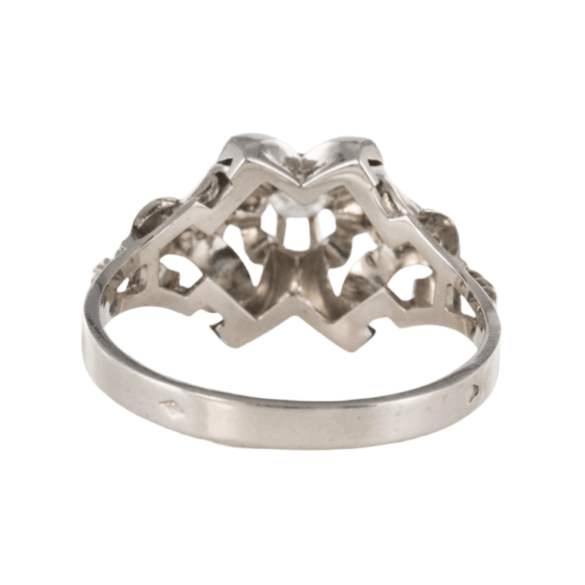 Bague Dôme en or blanc et diamants - Castafiore