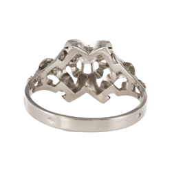 Bague Dôme en or blanc et diamants - Castafiore