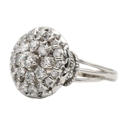 Bague Dôme en or blanc et diamants - Castafiore