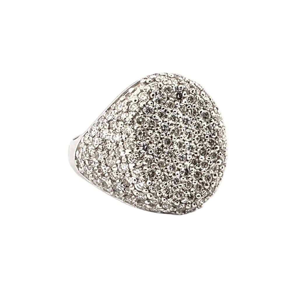 Bague Dôme en or blanc et diamants - Castafiore