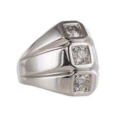 Bague Dôme en or blanc et diamants - Castafiore