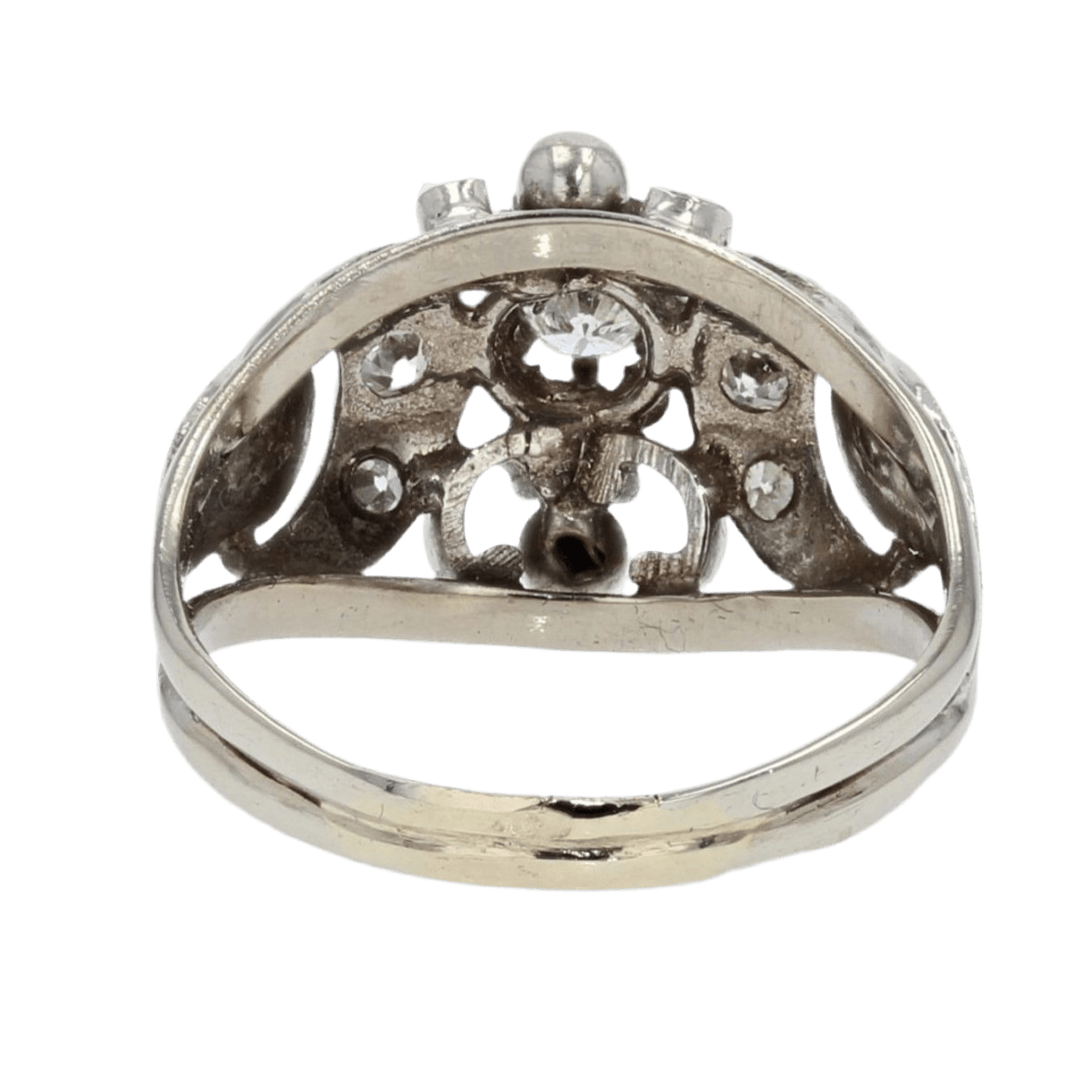 Bague Dôme en or blanc et diamants - Castafiore