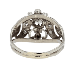 Bague Dôme en or blanc et diamants - Castafiore