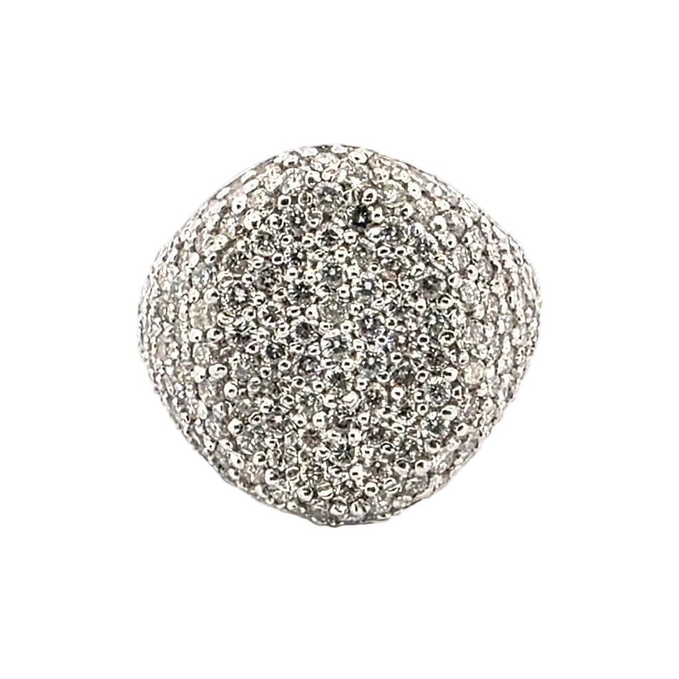 Bague Dôme en or blanc et diamants - Castafiore