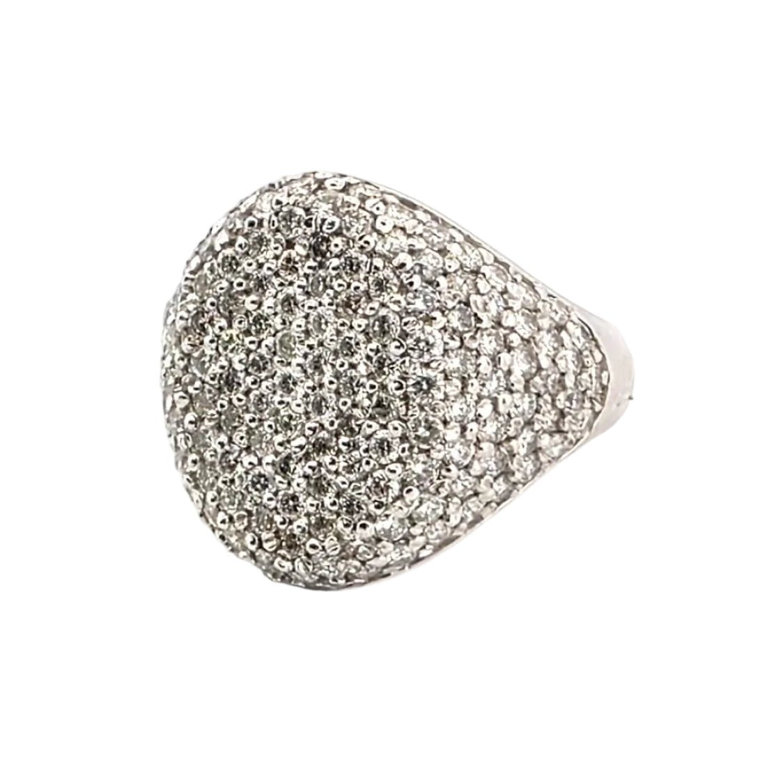 Bague Dôme en or blanc et diamants - Castafiore