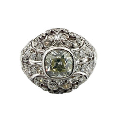 Bague Dôme en or blanc et diamants - Castafiore