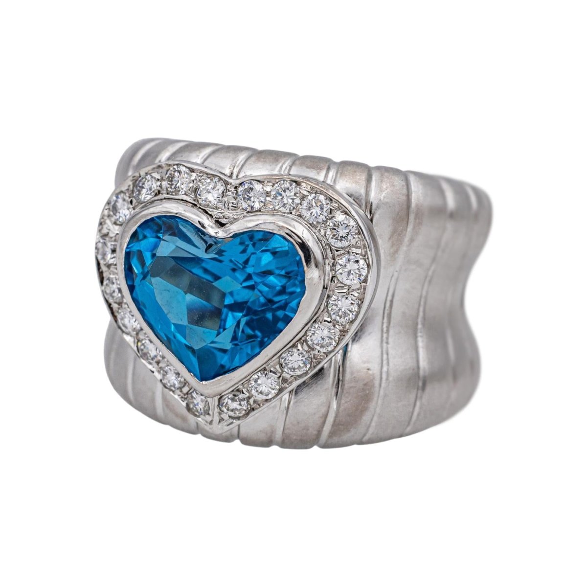Ring White gold Topaz