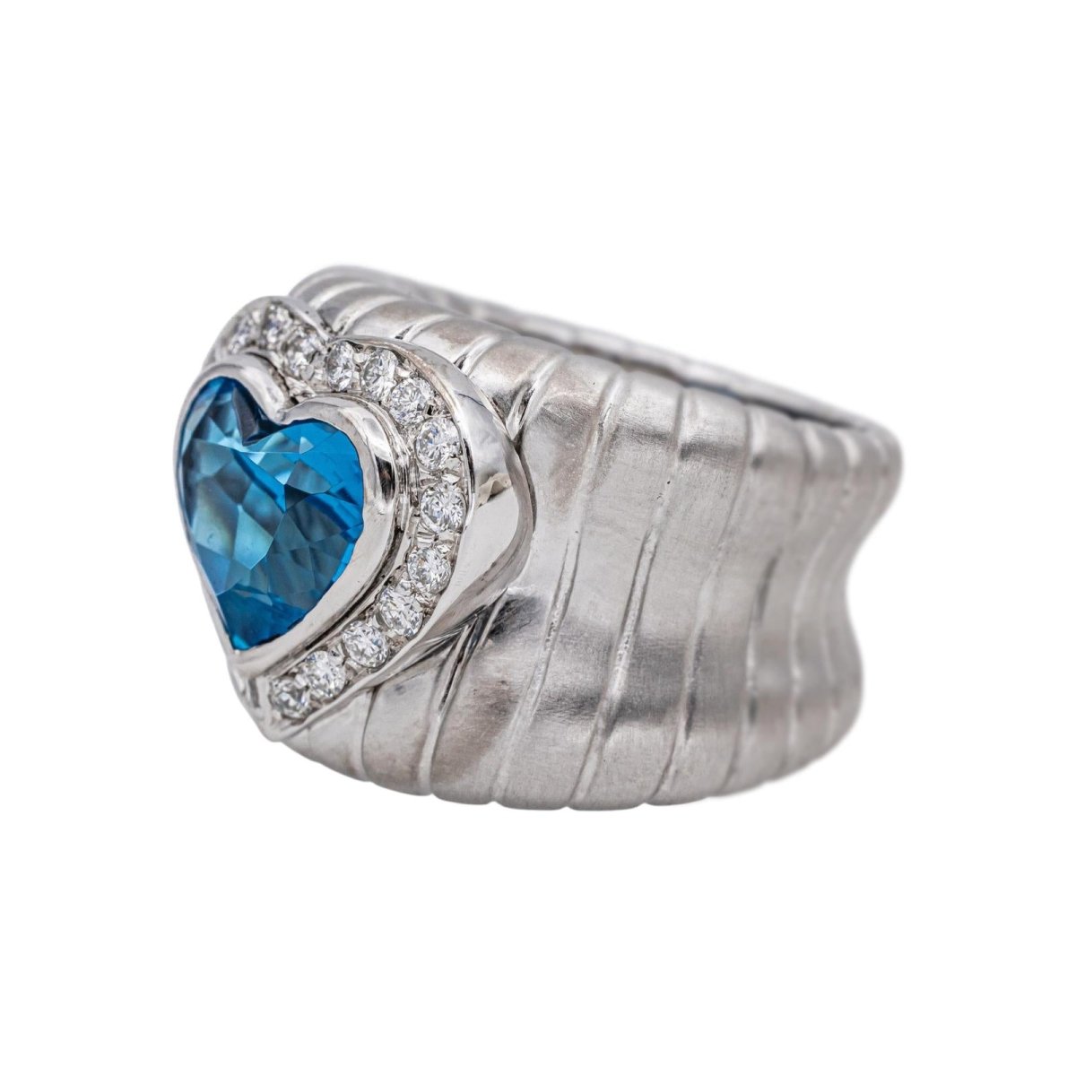 Ring White gold Topaz