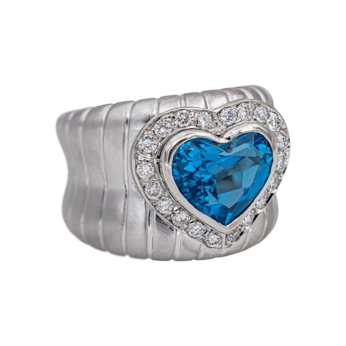 Ring White gold Topaz