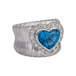 Ring White gold Topaz