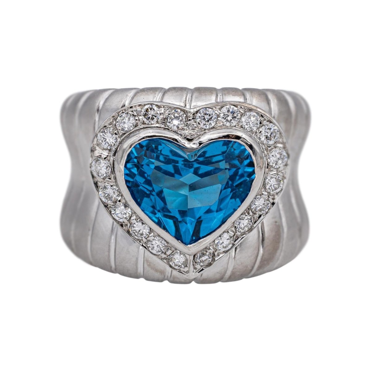 Ring White gold Topaz