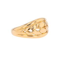 Ring yellow gold leaf design