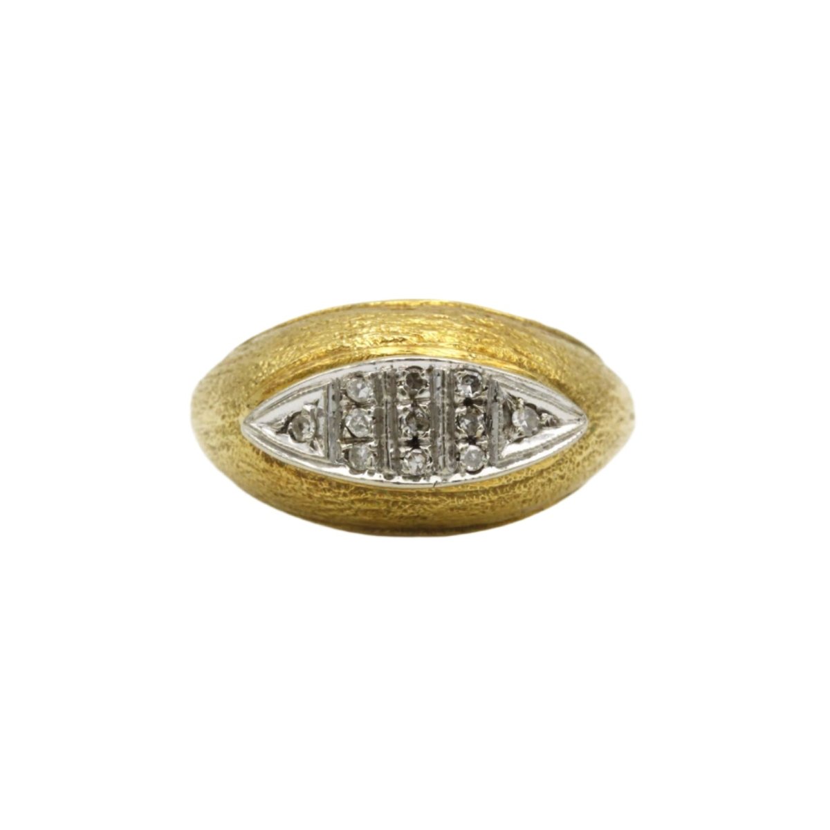 Bague Dôme en or jaune, blanc et diamants - Castafiore