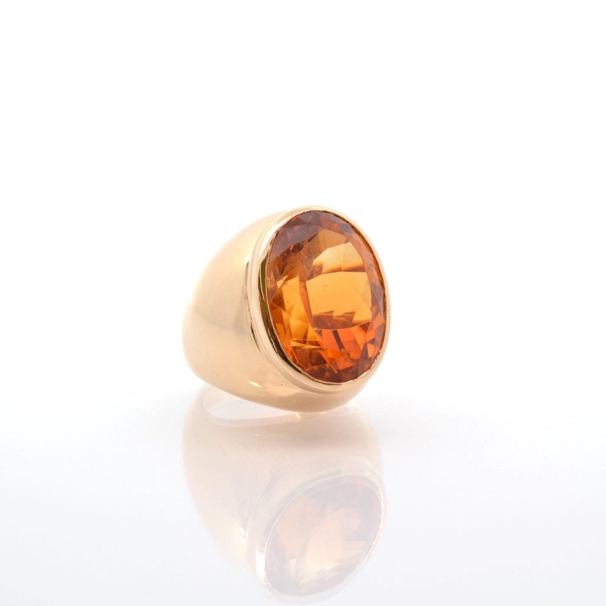 Bague Dôme en or jaune et citrine - Castafiore