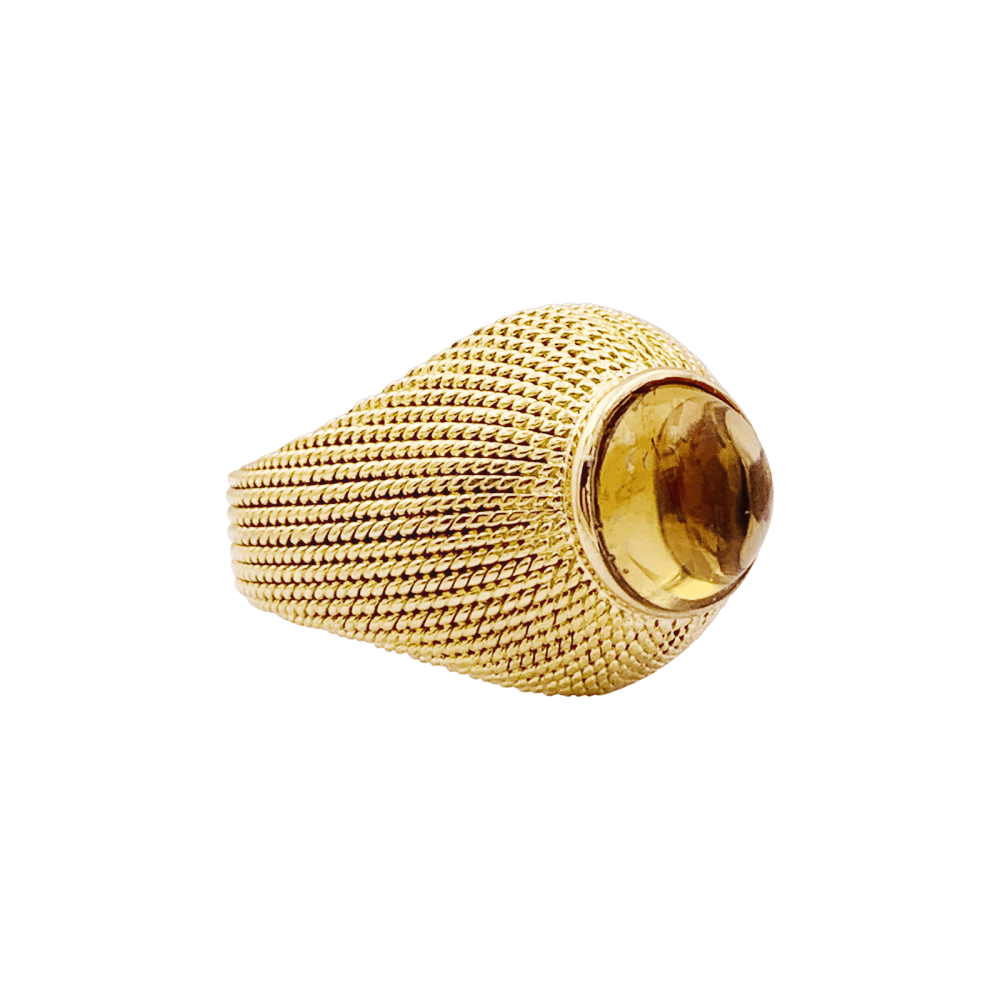 Bague Dôme en or jaune et citrine - Castafiore