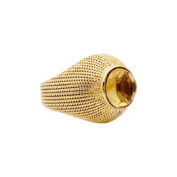 Bague Dôme en or jaune et citrine - Castafiore