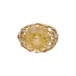 Bague Dôme en or jaune et citrine - Castafiore