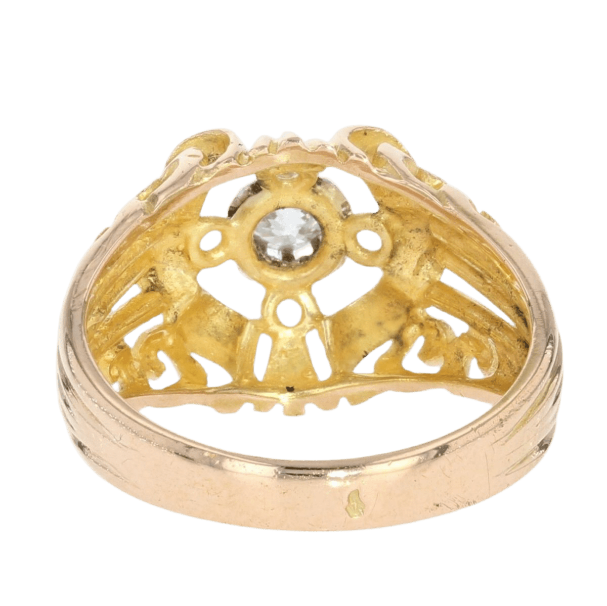 Bague Dôme en or jaune et diamant - Castafiore