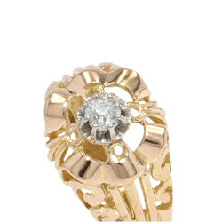 Bague Dôme en or jaune et diamant - Castafiore