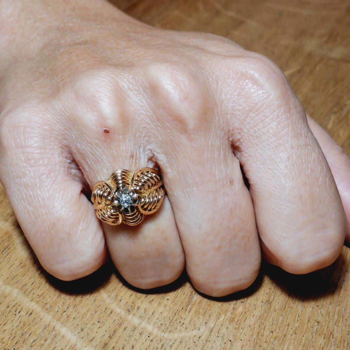 Bague Dôme en or jaune et diamant - Castafiore