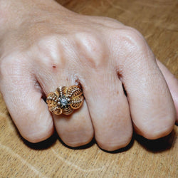 Bague Dôme en or jaune et diamant - Castafiore