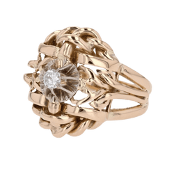 Bague Dôme en or jaune et diamant - Castafiore