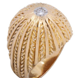Bague Dôme en or jaune et diamant - Castafiore