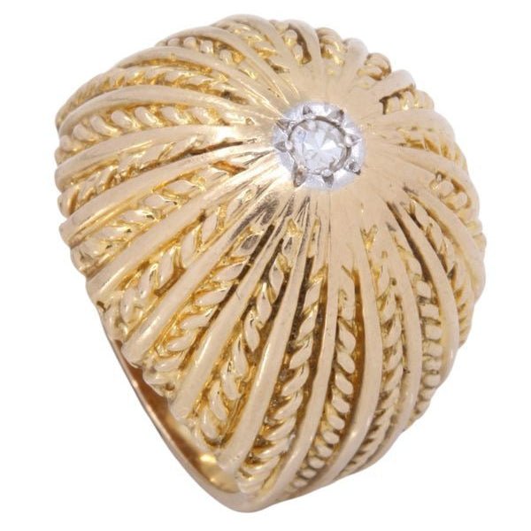 Bague Dôme en or jaune et diamant - Castafiore