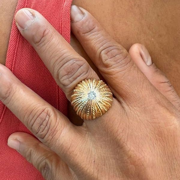 Bague Dôme en or jaune et diamant - Castafiore