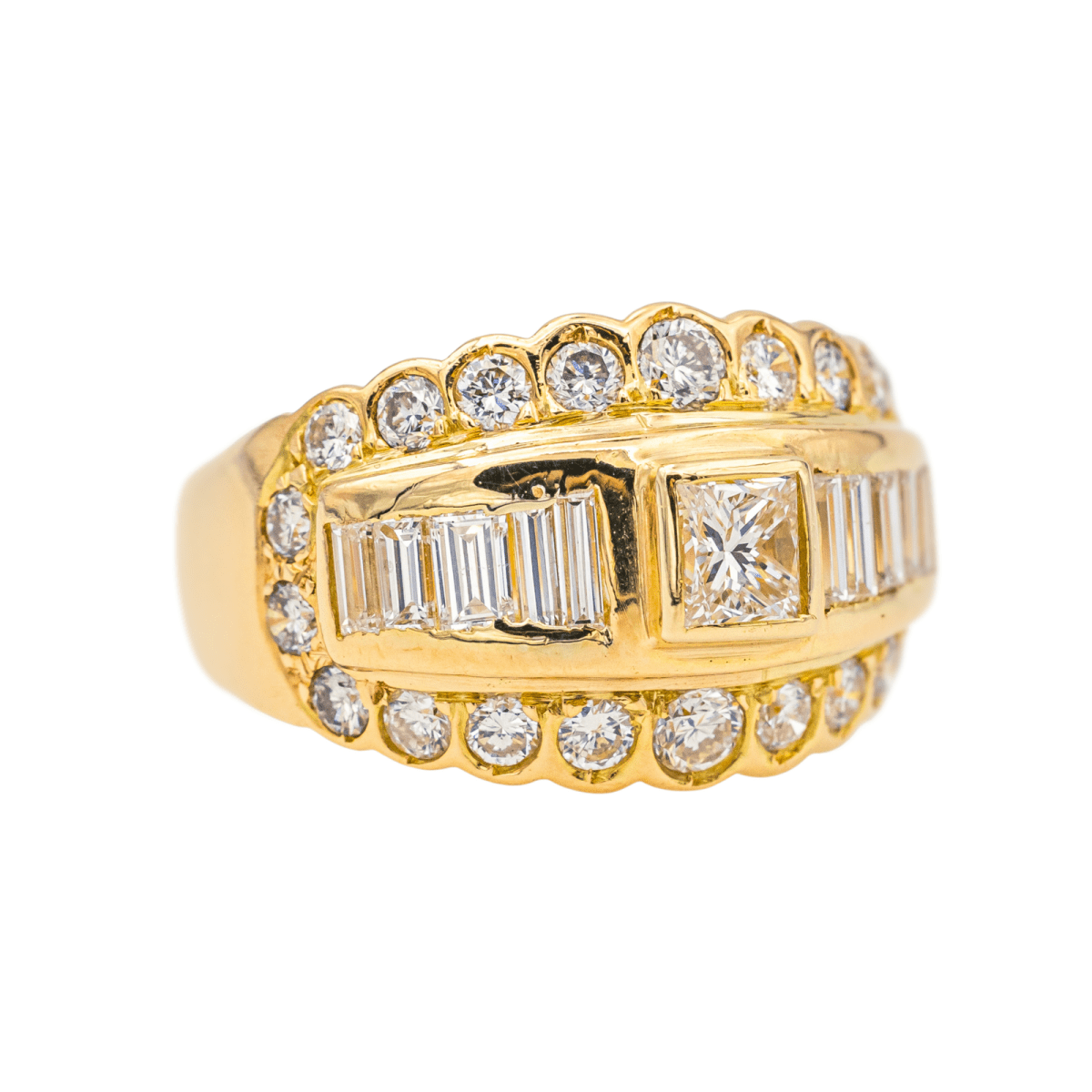 Bague Dôme en or jaune et diamants - Castafiore