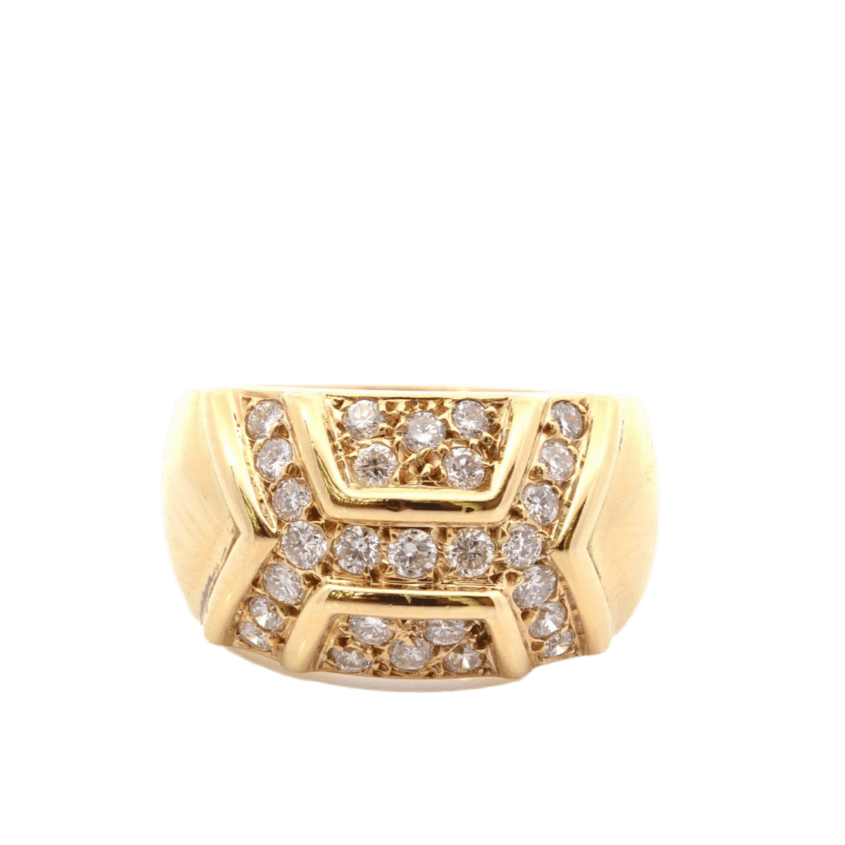 Bague Dôme en or jaune et diamants - Castafiore