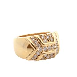 Bague Dôme en or jaune et diamants - Castafiore