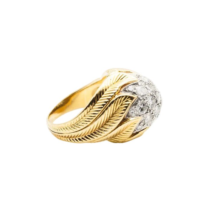 Bague Dôme en or jaune et diamants - Castafiore