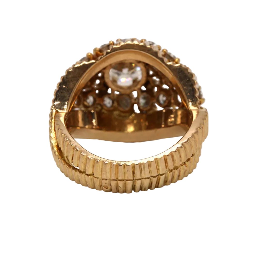 Bague Dôme en or jaune et diamants - Castafiore