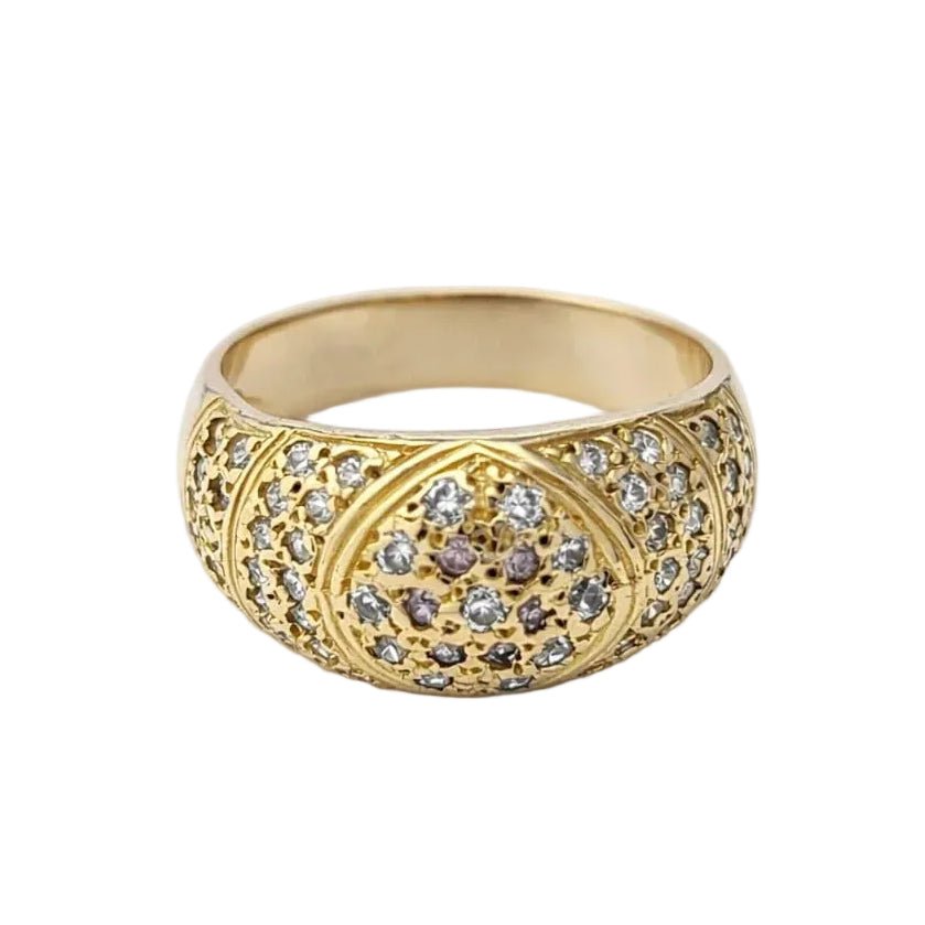 Bague Dôme en or jaune et diamants - Castafiore