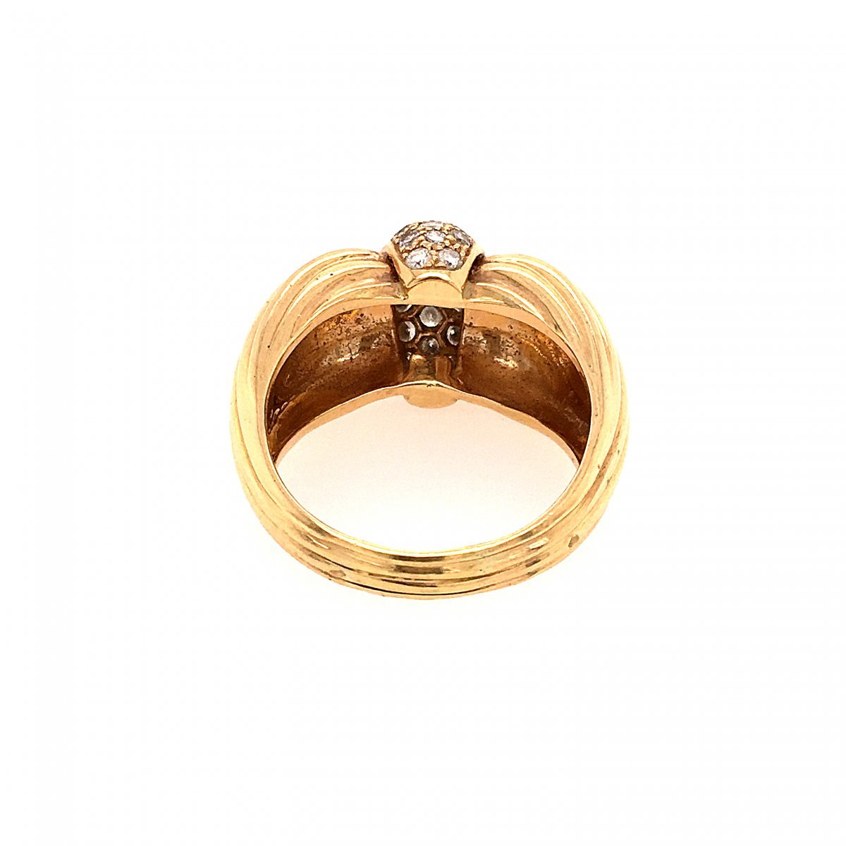 Bague Dôme en or jaune et diamants - Castafiore