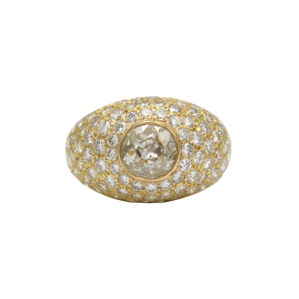 Bague Dôme en or jaune et diamants - Castafiore
