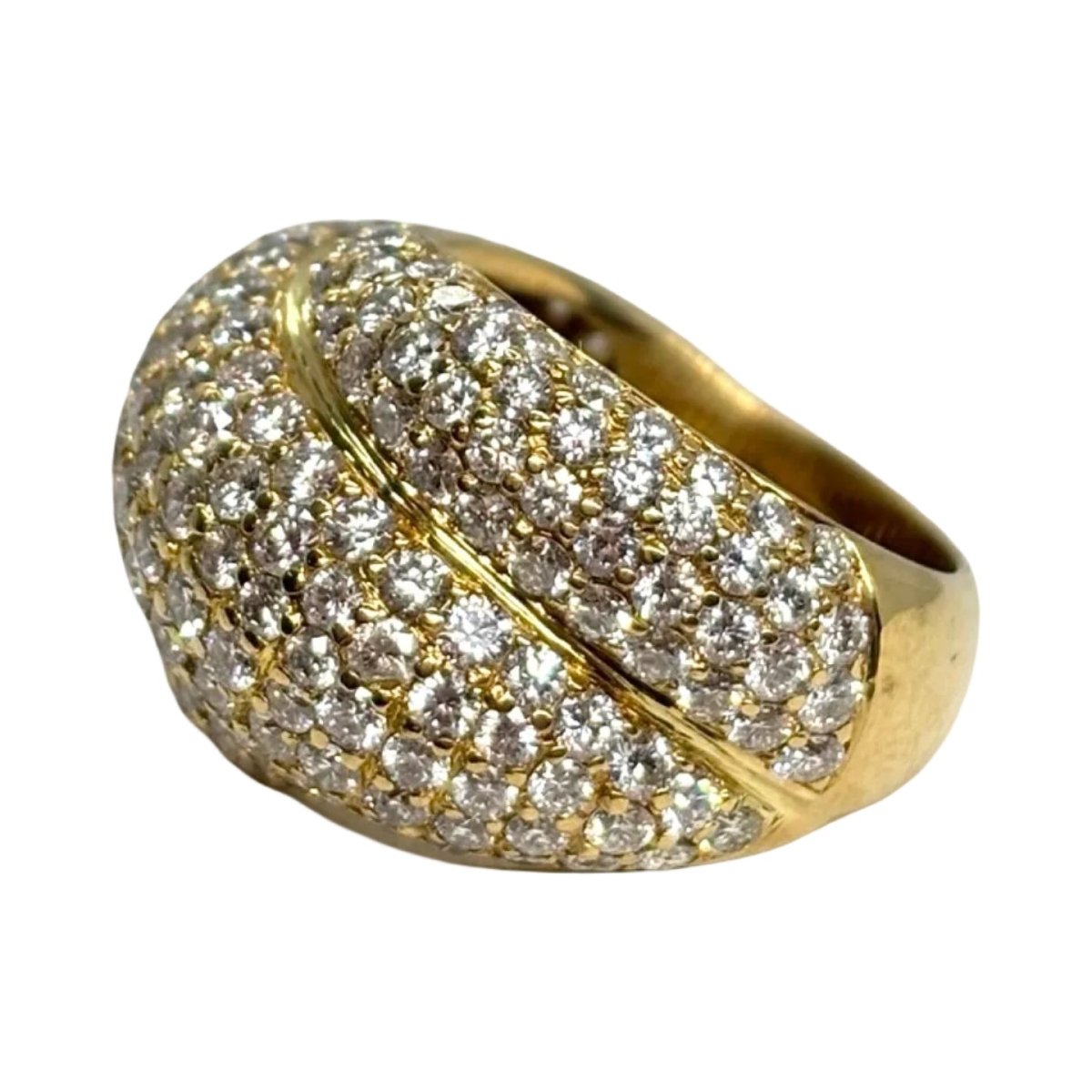Bague Dôme en or jaune et diamants - Castafiore