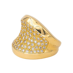 Bague Dôme en or jaune et diamants - Castafiore