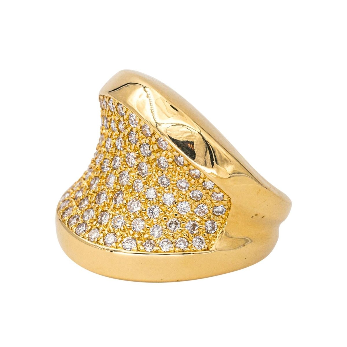 Bague Dôme en or jaune et diamants - Castafiore