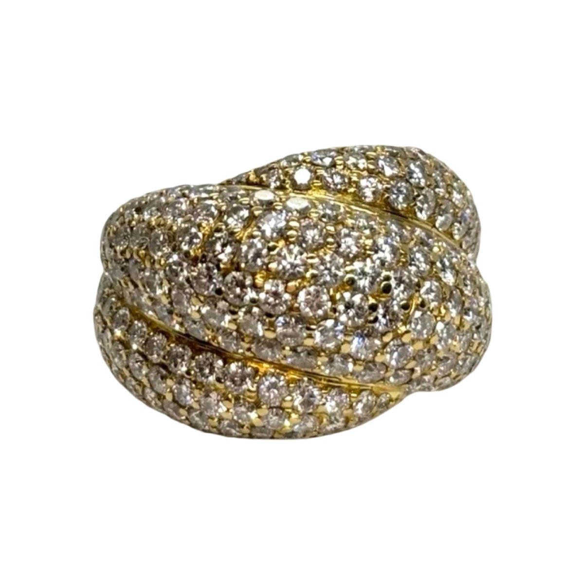 Bague Dôme en or jaune et diamants - Castafiore