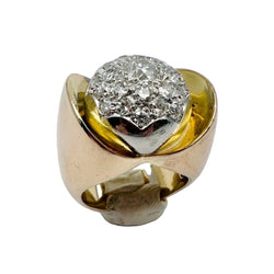 Bague Dôme en or jaune et diamants - Castafiore